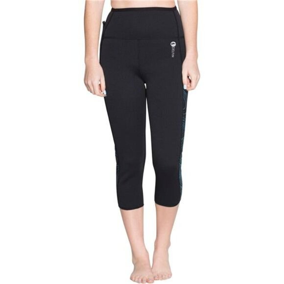 Delfin Spa Neoprene Sauna Workout Capris Tummy Control Cellulite Slimming - Picture 1 of 6